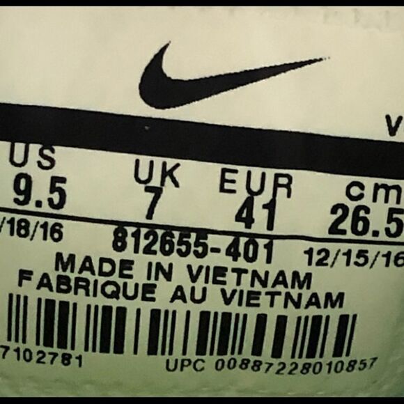 Nike Tanjun womens running shoes lace up sneakers glacier blue white size 9.5 - Picture 7 of 8